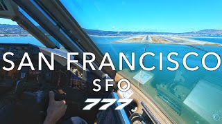 SAN FRANCISCO  BOEING 777 LANDING 4K [upl. by Tsan635]