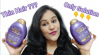 OGX Biotin amp Collagen Shampoo and Conditioner Review  Thin Hair Problem  Biotin For Hair [upl. by Leiruh]