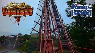 Diamondback Front Row POV 60fps BampM Hyper Coaster Kings Island [upl. by Ahsinod]