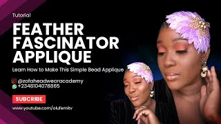 How to Make a Feather Fascinator Applique [upl. by Esojnauj]