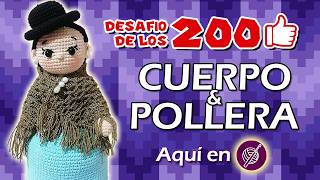 🧷Cholita AMIGURUMI🧶 a Crochet PASO A PASO 12  Desafio200Likes  9 [upl. by Anassor393]