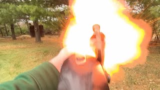 Springfield 1816 flintlock musket POV firing [upl. by Enaej]