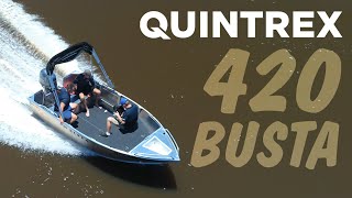 Qintrex 420 Busta  Yamaha F50hp 4Stroke tiller on water review [upl. by Mcquoid924]