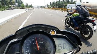 Honda CBR 150 vs Pulsar NS 200  Drag race  Highway Battle [upl. by Hecker]