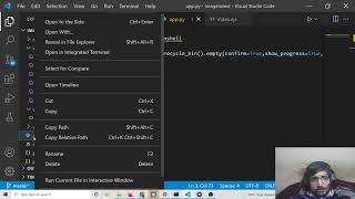 Python 3 Script to Empty Recycle Bin Automatically Using Winshell Library in Windows on Command Line [upl. by Studley]