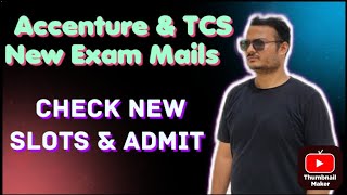 Accenture And TCS sending New Exam Mails and Admit Cards [upl. by Prissy]