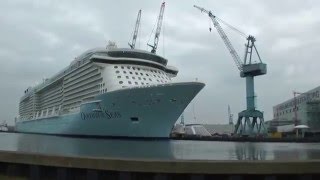 Ovation of the Seas ausgedockt18Februar 2016  Montage des North Star [upl. by Gora]