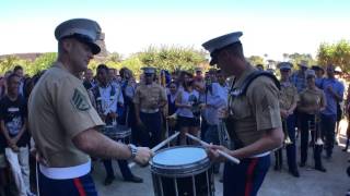 SFBandChallenge15 Benicia Drumline VS 1st Marine Division [upl. by Stauffer]