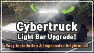 Cybertruck Light Bar Installation See the Difference After Dark [upl. by Rrats951]