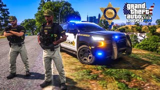 Playing as a sheriff in GTA 5 LSPDFR 2024  GTA MODS [upl. by Eeraj]