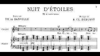 Nuit d’etoiles Eflat Major Claude Debussy Piano Accompaniment [upl. by Simsar]