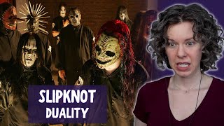 Firsttime reaction to quotDualityquot  Vocal Coach Analysis feat Slipknot and Corey Taylors Vocals [upl. by Elokin]