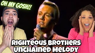 BLEW US AWAY FIRST TIME HEARING The Righteous Brothers  Unchained Melody REACTION [upl. by Kelsy]