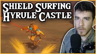 Can you Shield Surf Down ALL of Hyrule Castle  Breath of the Wild [upl. by Abita687]