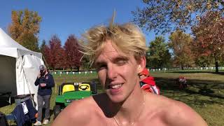 Simeon Birnbaum Finishes 4th at Big Ten XC Champs Interview [upl. by Tanny]