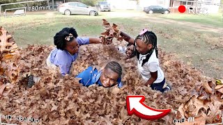 We Made The BIGGEST Leaf Pile And This Happened  VLOGTOBER DAY 30 [upl. by Zahc449]