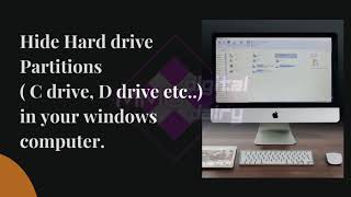 How to hide Hard drive partitions C drive D driveKannada [upl. by Kopaz]