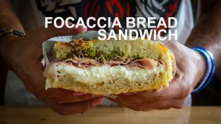 Easy Focaccia Bread Sandwich [upl. by Yanal]