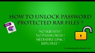 How To Open Password Protected RAR Files Without Password [upl. by Negaet]