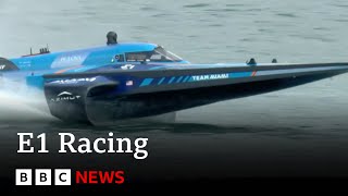 E1 Racing The tech powering the world’s first electric raceboat championship  BBC News [upl. by Tneciv201]