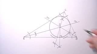 Inscribed Circle of a Triangle Construction [upl. by Middleton]