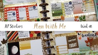 Plan With Me  HP Stickers  Happy Planner  Week 46  Scrapcraftastic [upl. by Camel]