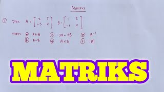 MATRIKS 1  MATEMATIKA KELAS 11 [upl. by Theis754]