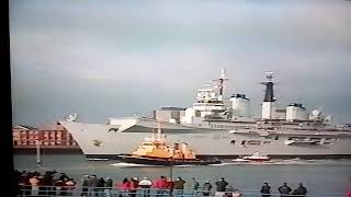 Royal Navy  HMS Invincible Portsmouth 1999 [upl. by Arde]