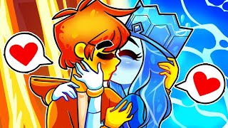 ¡CHICO DE FUEGO Y CHICA DE AGUA SE BESAN EN MINECRAFT 🔥💖💧 CHICO DE FUEGO ENGAÑA A LA CHICA DE HIELO [upl. by Jojo]