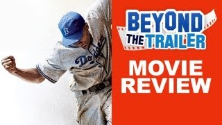 42 Movie Review 2013  Chadwick Boseman is Jackie Robinson  Beyond The Trailer [upl. by Gregson]