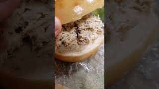 Tuna fish sandwich on a plain bagel [upl. by Gardas]