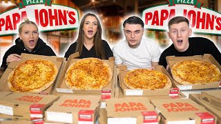 Last to STOP Eating PAPA JOHNS Wins £1000  Challenge [upl. by Kaylil907]