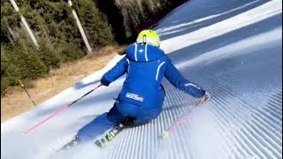 Great turns in Borno and Tonale with Giulia Gheza 🇮🇹❄️⛷ [upl. by Hpesojnhoj]