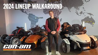 New 2024 CanAm Spyder amp Ryker Walkaround [upl. by Aikemit]