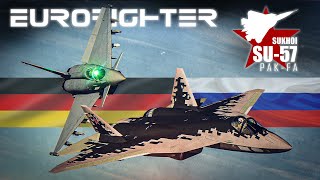 Su57 Felon Vs Eurofighter Typhoon Dogfight  Digital Combat Simulator  DCS [upl. by Kline726]