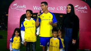 Cristiano Ronaldos FULL EPIC Al Nassr unveiling ceremony [upl. by Rocco598]