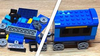 Blue Carriage Wagon Build with LEGO® Bricks [upl. by Erreip630]