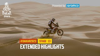 Extended highlights of Stage 13 presented by Aramco  Dakar2023 [upl. by Nylodnarb]