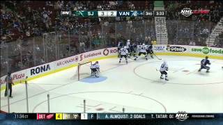 Tommy Wingels goal 32 SJ Sharks vs Vancouver Canucks Sept 16 2013 NHL Hockey [upl. by Roban719]