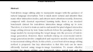 Lightweight Text Driven Image Editing With Disentangled Content and Attributes [upl. by Shaper831]