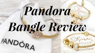 PANDORA Bangle Review  3Link Sliding Bangle amp Mesh Bangle [upl. by Godwin]