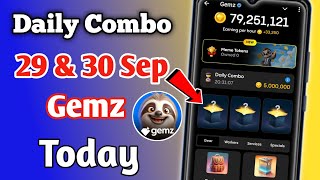 Gemz Daily Combo Today 29 September  Gemz Daily Combo Today  Gems Daily Combo Today 29 amp 30 Sep [upl. by Berkie]