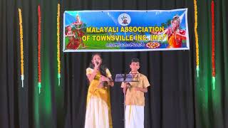 Onavillin thamburu meettum veedanu sung by Ines Martin and Aidan Martin at MAT Townsville [upl. by Dyke]