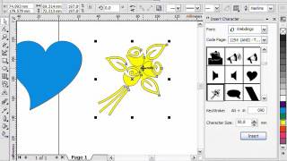 corel draw 12  metinler  25 Sembol Ekleme [upl. by Dolley]