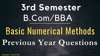 Basic Numerical Methods Previous Year Question Paper Calicut University [upl. by Noitna]