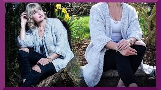 JACKE STRICKEN  OVERSIZE CARDIGAN STRICKJACKE 📝 ANLEITUNG [upl. by Marasco]