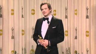 Colin Firth Stutters at Oscar Post Show [upl. by Neiluj]