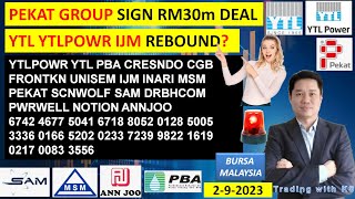 Daily KLSE BURSA UPDATE  292024💥PEKAT GROUP SIGN RM30m DEAL💥YTL YTLPOWR IJM REBOUND💥 YTLPOWR [upl. by Nore]