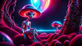 Psychedelic Trance  Alien  Psytrance   Hallucination mix  graphic visuals  mushroom trip [upl. by Anpas]