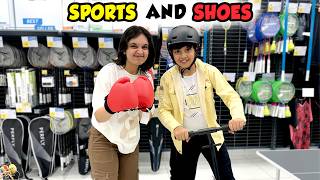 SPORTS AND SHOES  Gift shopping with family  Aayu and Pihu Show [upl. by Ahsenit382]